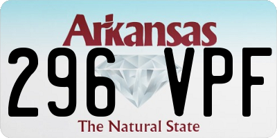 AR license plate 296VPF