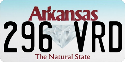 AR license plate 296VRD