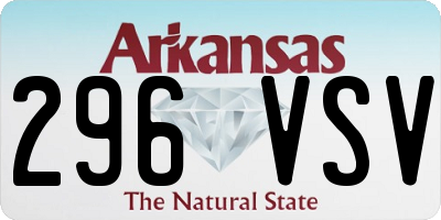 AR license plate 296VSV