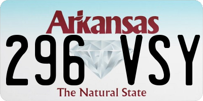 AR license plate 296VSY