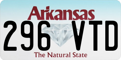 AR license plate 296VTD