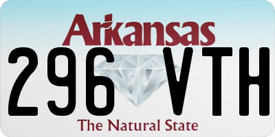 AR license plate 296VTH