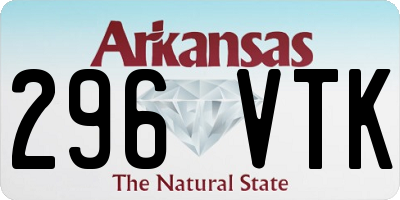 AR license plate 296VTK