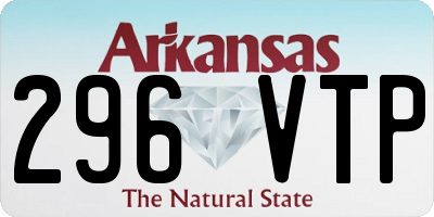 AR license plate 296VTP