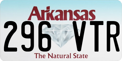 AR license plate 296VTR