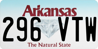 AR license plate 296VTW