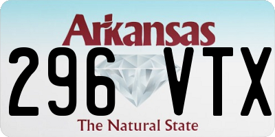 AR license plate 296VTX