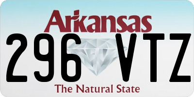 AR license plate 296VTZ