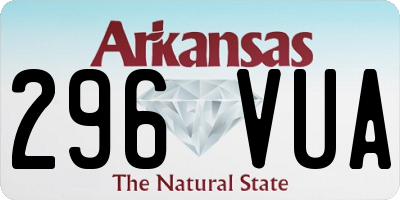 AR license plate 296VUA