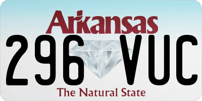 AR license plate 296VUC