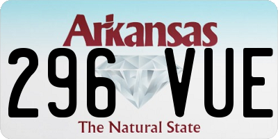 AR license plate 296VUE