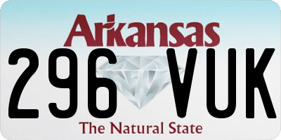 AR license plate 296VUK