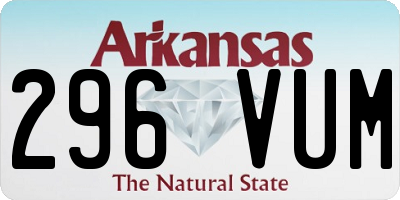 AR license plate 296VUM