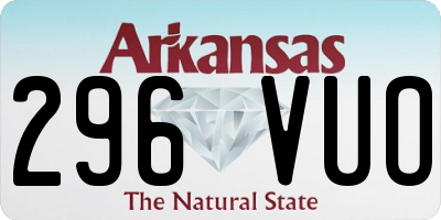 AR license plate 296VUO