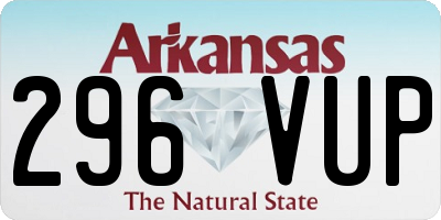 AR license plate 296VUP