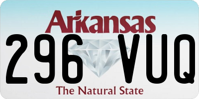 AR license plate 296VUQ