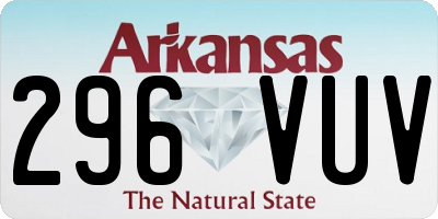 AR license plate 296VUV