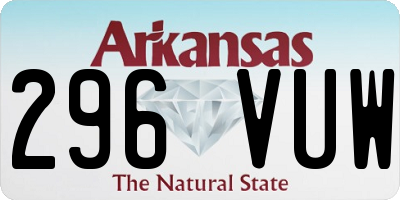 AR license plate 296VUW