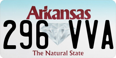 AR license plate 296VVA