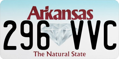 AR license plate 296VVC