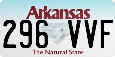 AR license plate 296VVF