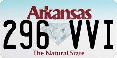 AR license plate 296VVI