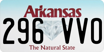 AR license plate 296VVO