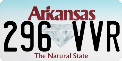 AR license plate 296VVR