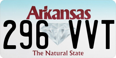 AR license plate 296VVT