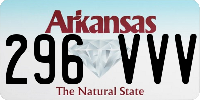 AR license plate 296VVV