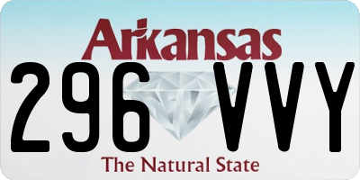 AR license plate 296VVY