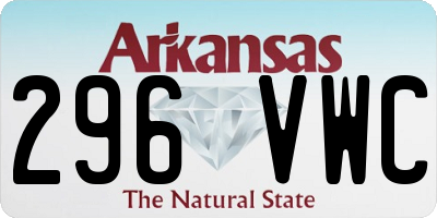 AR license plate 296VWC