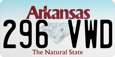 AR license plate 296VWD