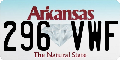 AR license plate 296VWF