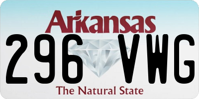 AR license plate 296VWG