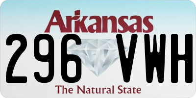 AR license plate 296VWH
