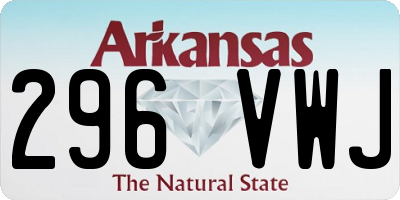 AR license plate 296VWJ