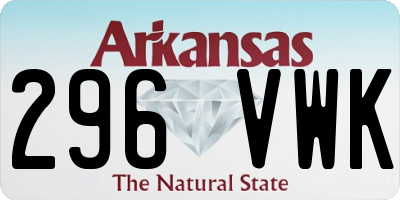AR license plate 296VWK