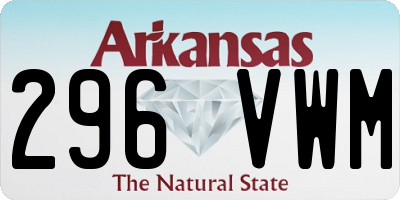 AR license plate 296VWM