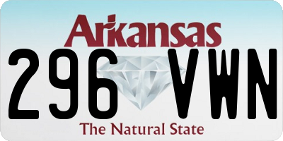 AR license plate 296VWN