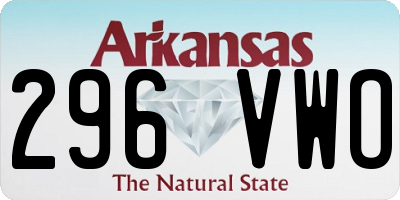 AR license plate 296VWO