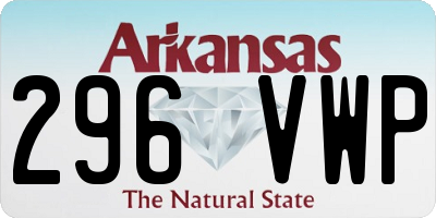 AR license plate 296VWP