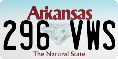 AR license plate 296VWS