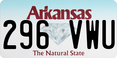 AR license plate 296VWU
