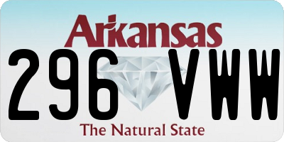 AR license plate 296VWW
