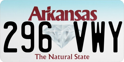 AR license plate 296VWY