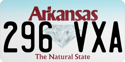 AR license plate 296VXA