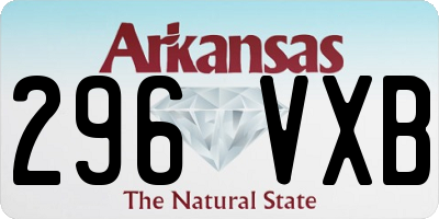 AR license plate 296VXB