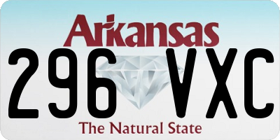 AR license plate 296VXC