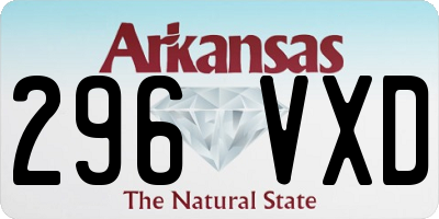AR license plate 296VXD